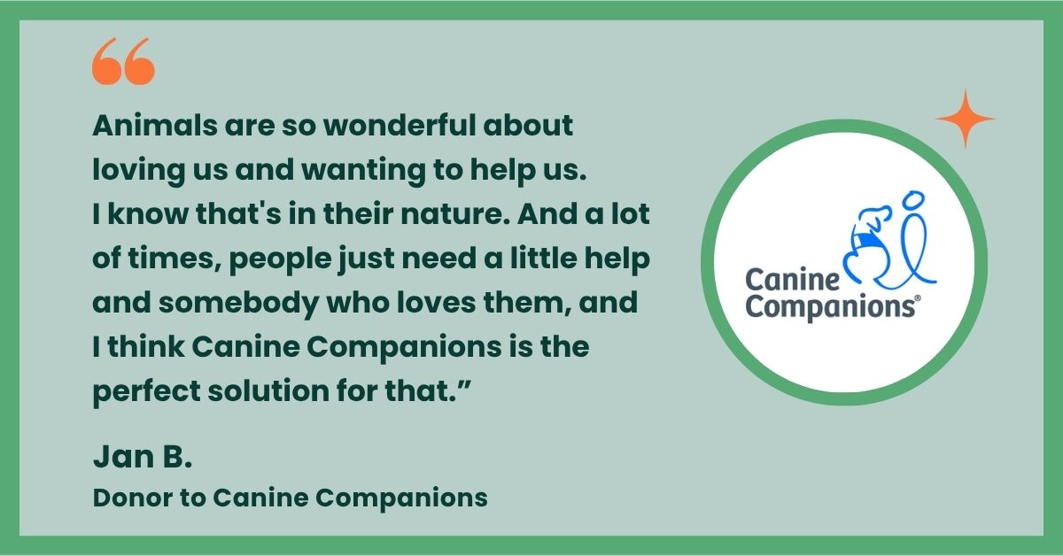 Canine Companions testimonial